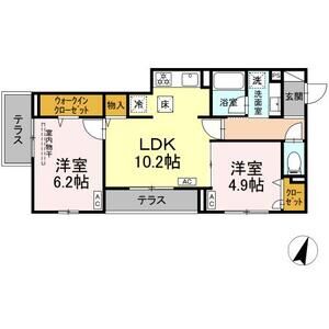 D-アリビオ101号室 間取