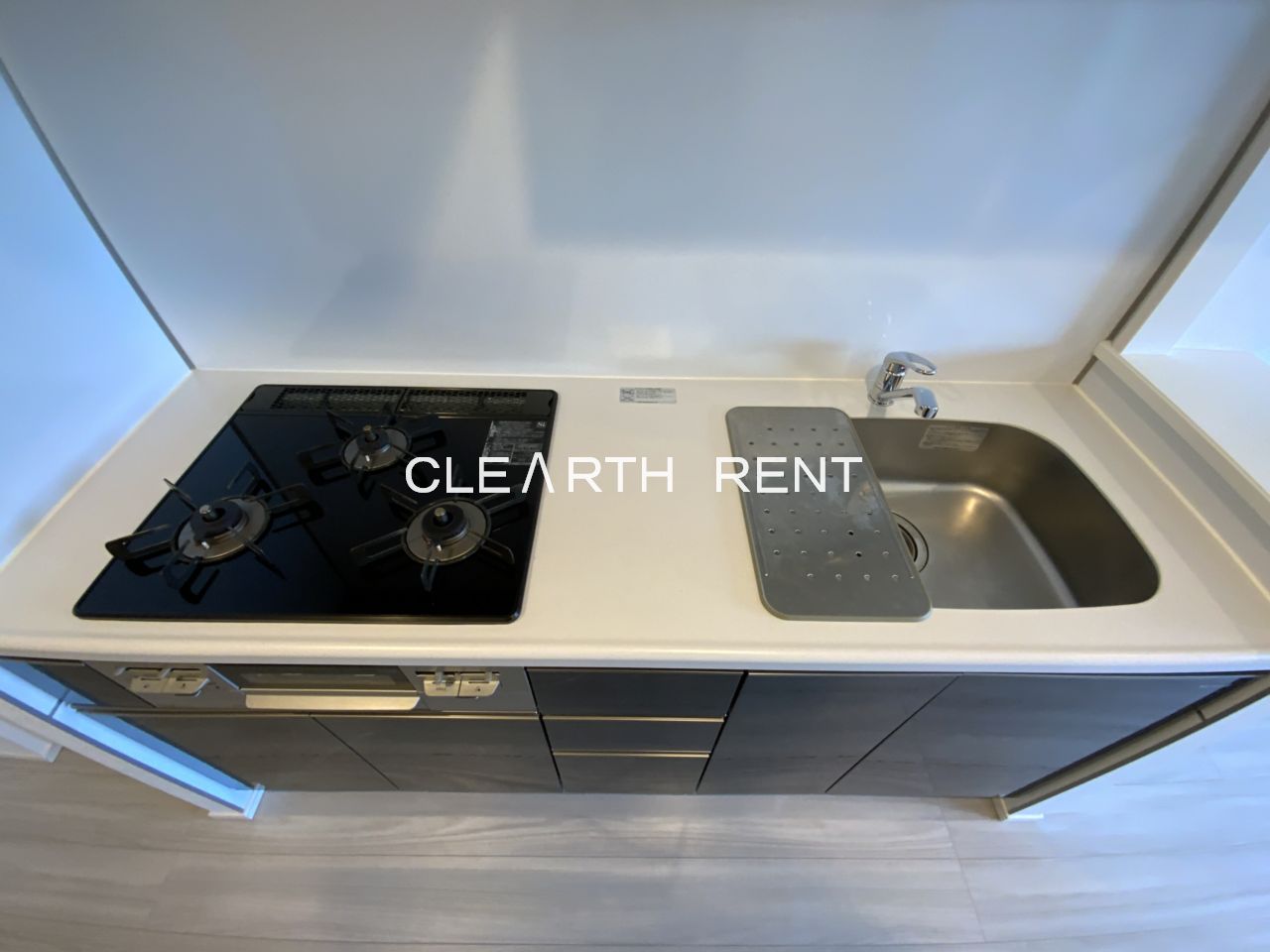 プラシア蒲田 ＴＨＥ ＧＲＡＮＤ ＲＥＳＩＤＥＮＣＥ4階 グリル付き３口コンロ