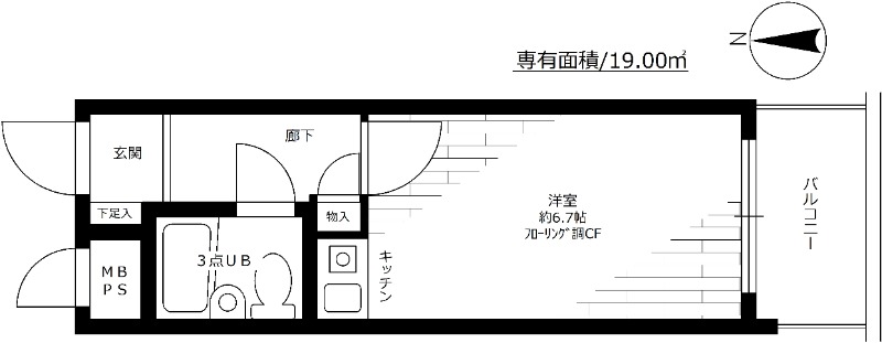 ライオンズマンション海老名2階 間取り