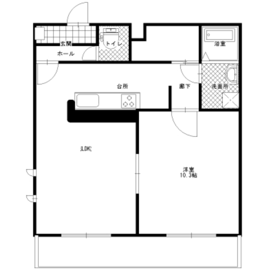 シルクドミール401号室 間取