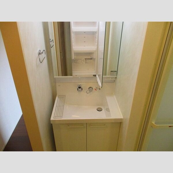 パストラルコート　C307号室 洗髪洗面化粧台(鏡面裏に収納棚ついてます)