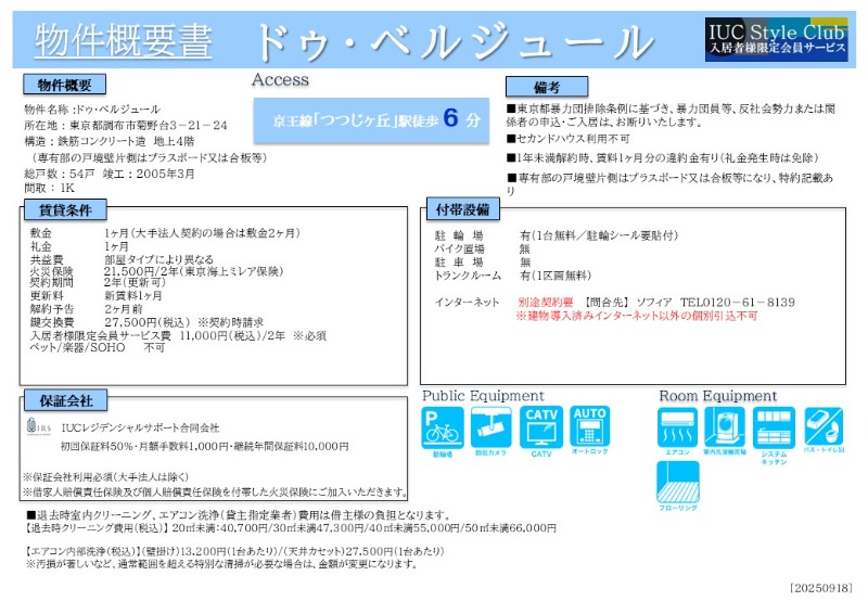 ドゥ・ベルジュール2階 部屋その他