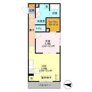 Polaris(ポラリス)101号室 間取