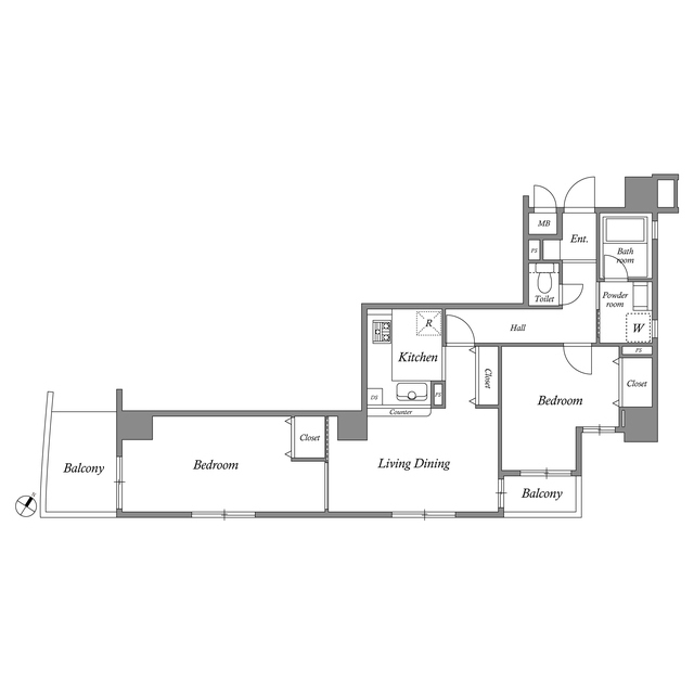 オーパスホームズ白山1103号室 間取