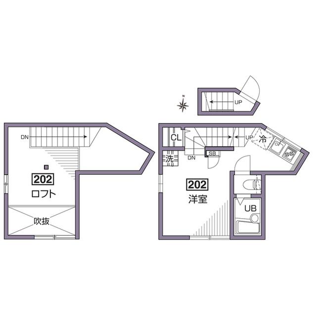 グランエッグス桜新町S2階 間取り図