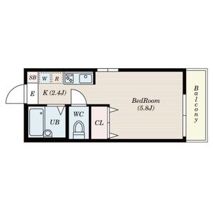 ラ・セルジュ白糸台104号室 間取