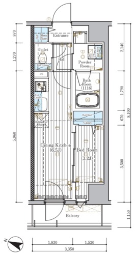 ミライズ横濱SOUTHレジデンス1階 間取