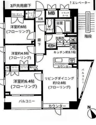 ファミール銀座イースト14階 南西から南東にかけて南側にバルコニーや窓があります。2面採光