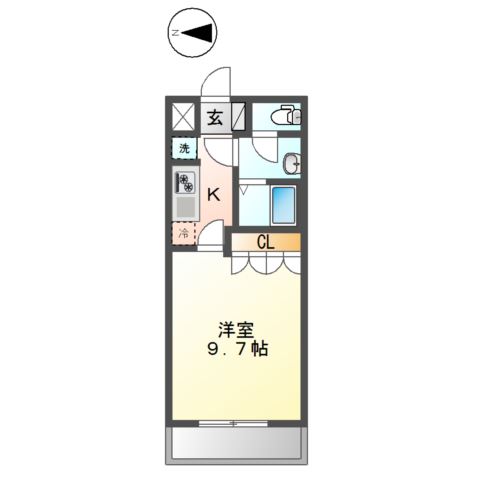 シェルル江北105号室 間取