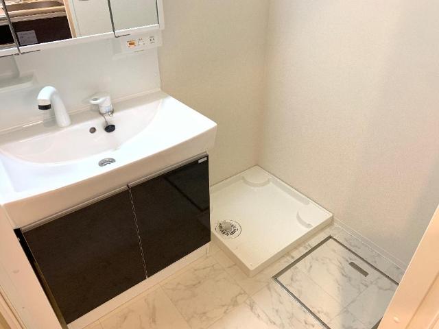 （仮称）小田原市扇町アパート新築工事101号室 洗濯機置場（イメージ）