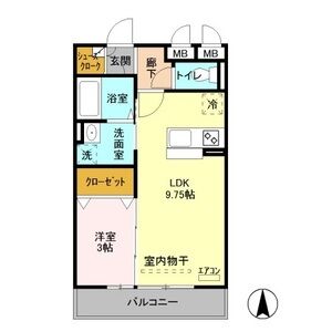 イースト・コート202号室 間取