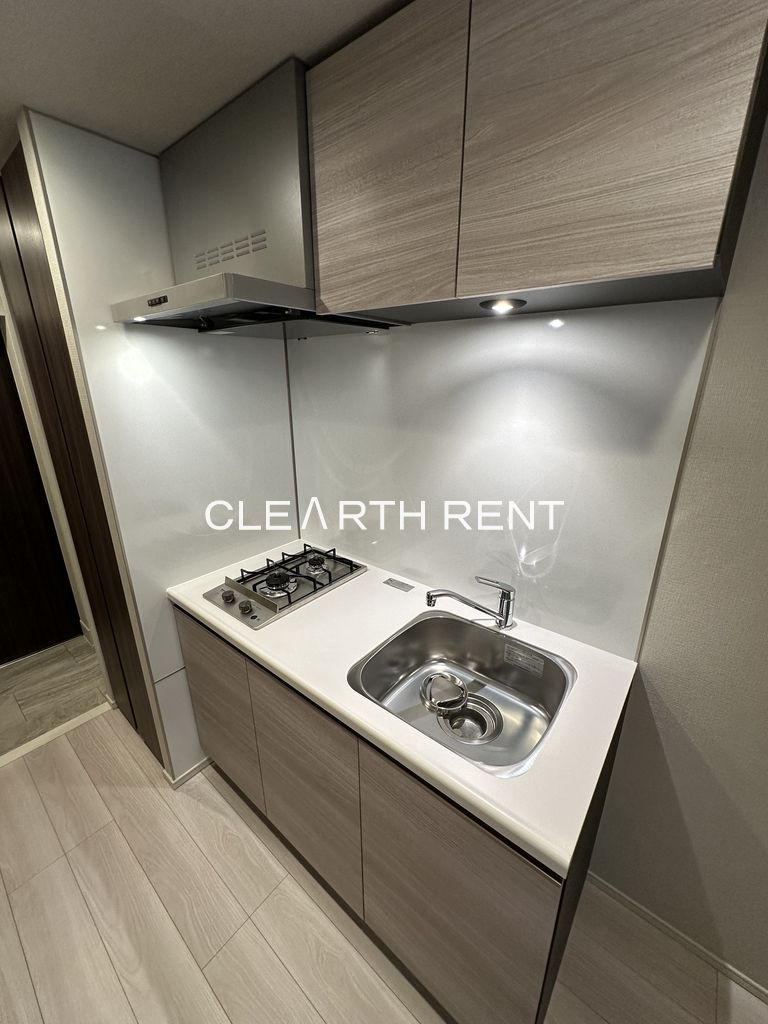 コンシェリア ＫＡＷＡＳＡＫＩ ＴＨＥ ＰＲＥＭＩＵＭ5階 ２口ガスコンロのシステムキッチン