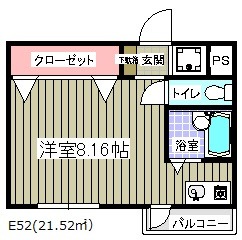 ロアジール浦安(E-052)3階 間取