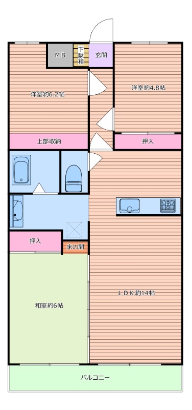 グレースコート3階 間取