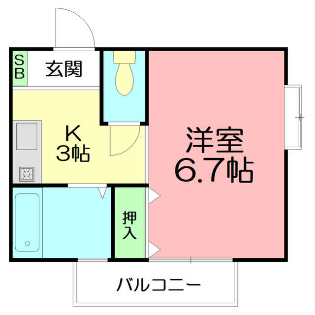 ヴェント101号室 間取