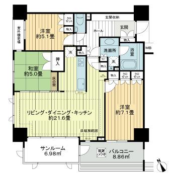 アトラス葛西11階 間取