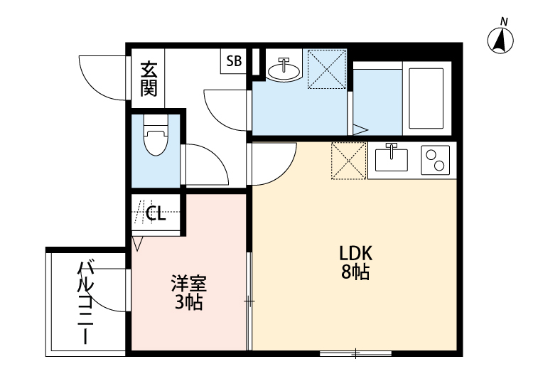 ＴＨＥ　ＨＯＵＳＥ　与野本町　Ｂｌａｎｃ1階 間取