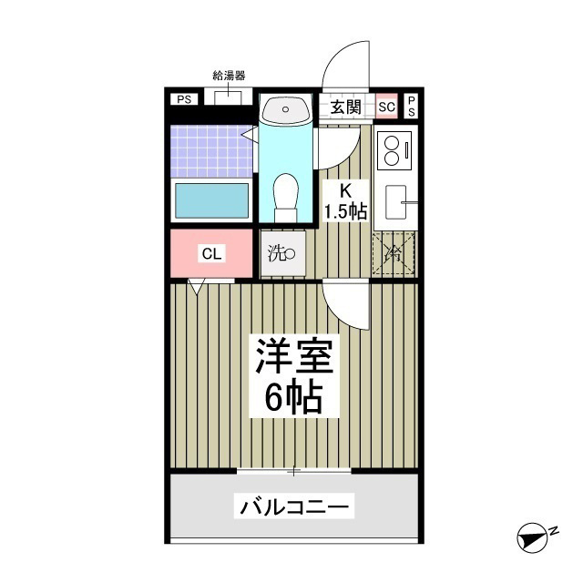 KAREID205号室 間取