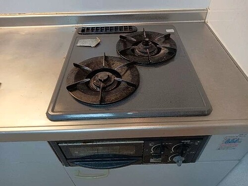 新小岩スカイマンション7階 ２口ガスコンロ　※2026年3月撮影の写真