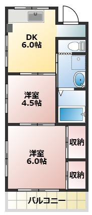 サンライズ柴崎103号室 間取