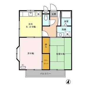 ハイネス大嶋205号室 間取