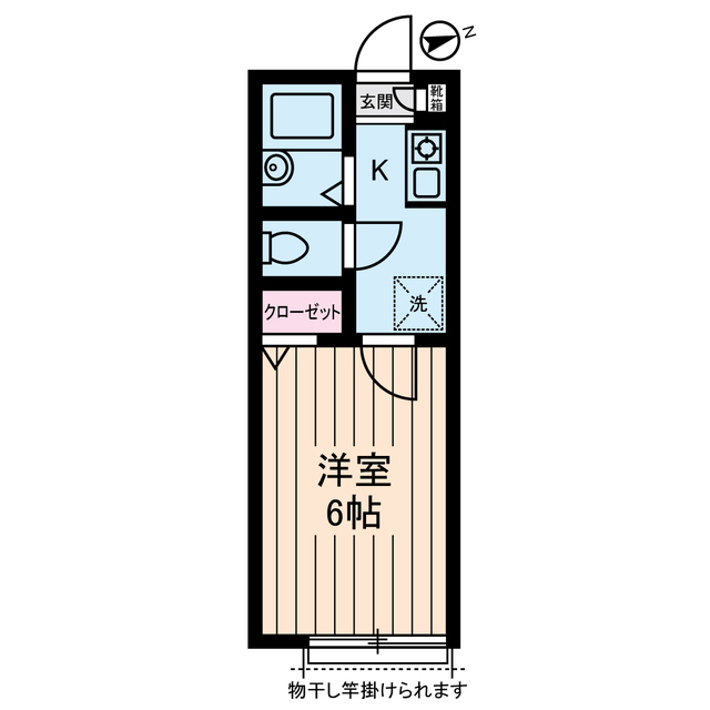 ラプラス坂下２0107号室 間取