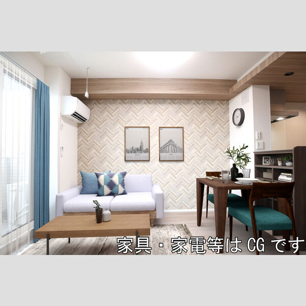 ラポーム北戸田301号室 LDK(※家具・家電等はCGです)