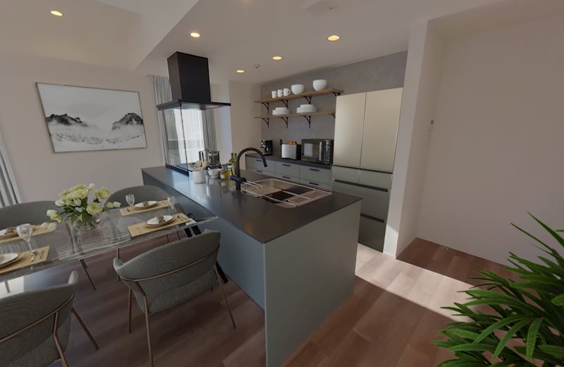 レジディア御殿山3階 キッチン　これはVR画像です。