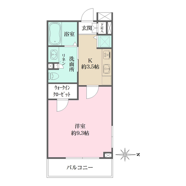 アミティエ104号室 間取