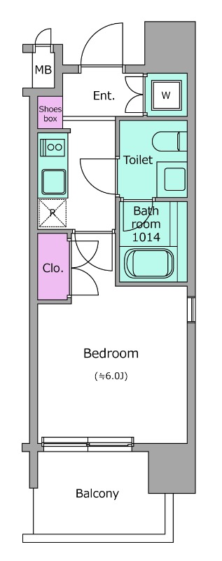 レジディア新宿御苑4階 間取