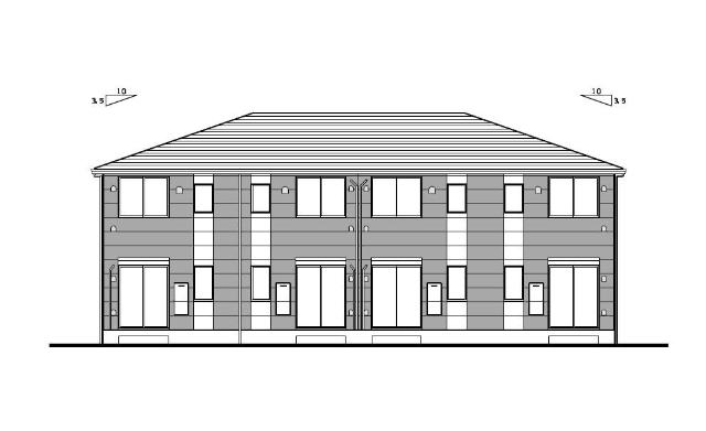 川口市大字安行領根岸　アパート新築工事 完成予想図