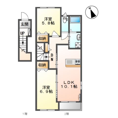 ベル　グランツ201号室 間取