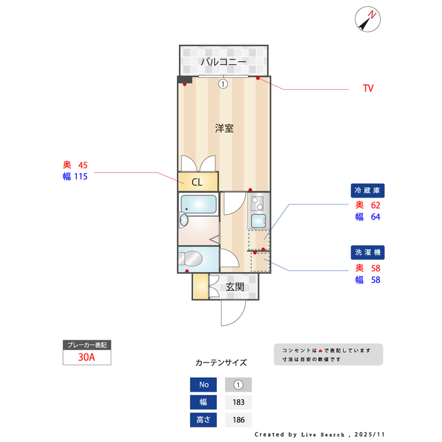 N-Flats東大井1002号室 間取