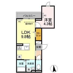 セレスティア扇Ⅰ207号室 間取
