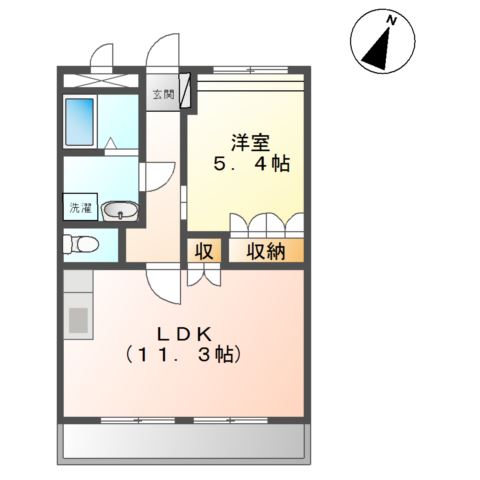 プロスペーレ201号室 間取