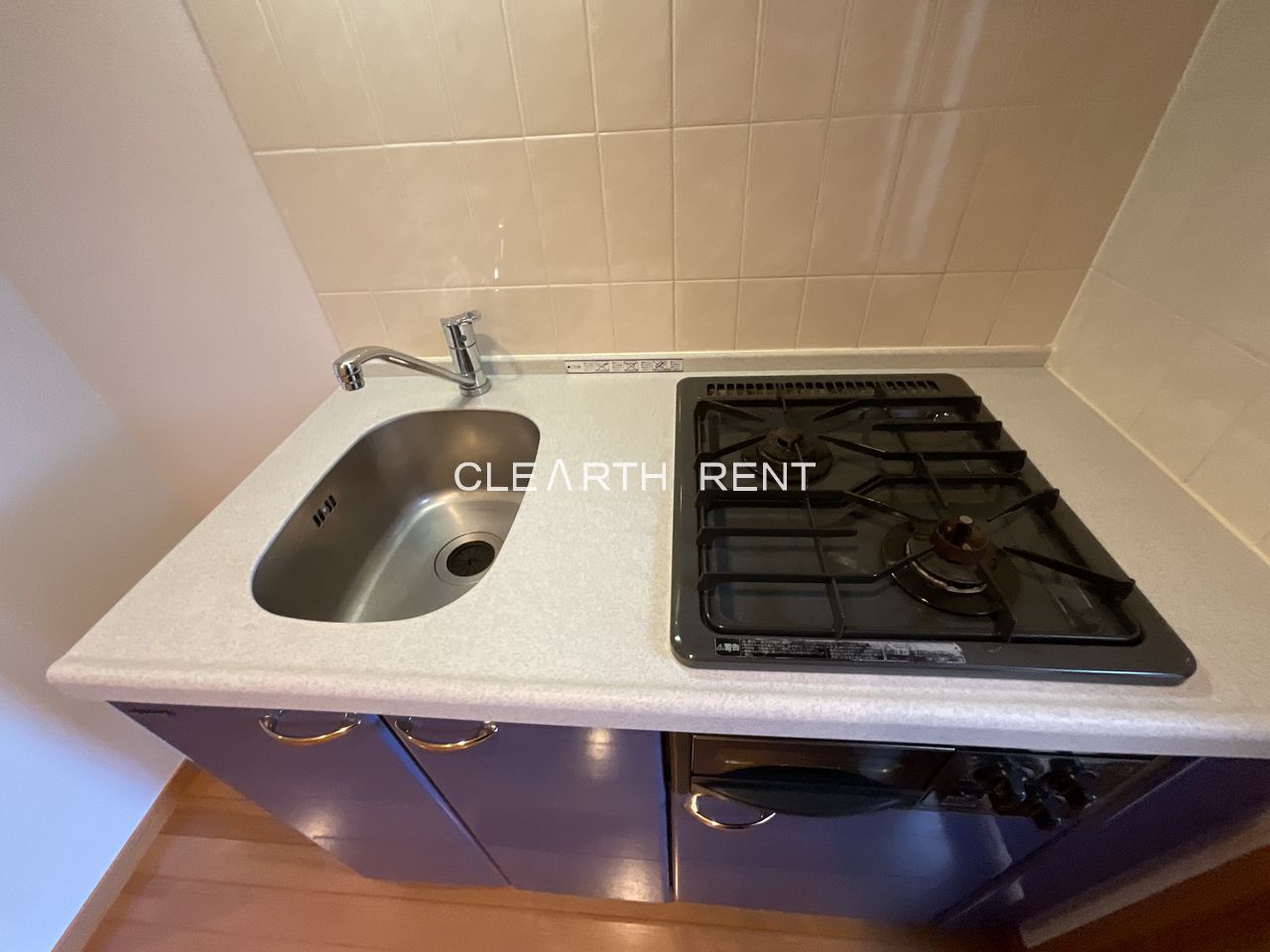 パレステュディオ文京南6階 グリル付2口ガスシステムキッチン