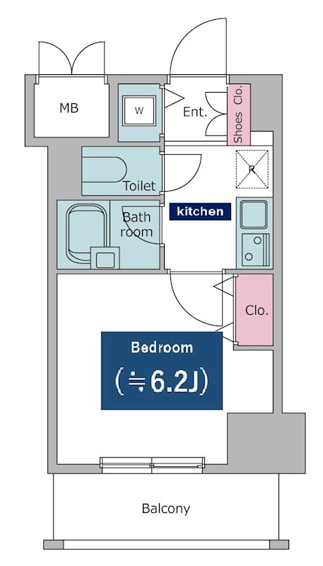 レジディア東品川2階 間取り