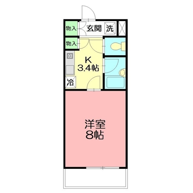 モリエム本鵠沼102号室 間取