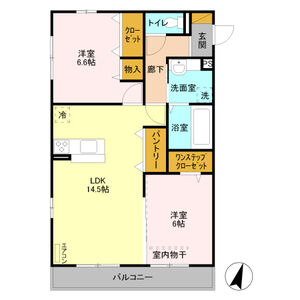 グリーンレジデンス葉月206号室 間取