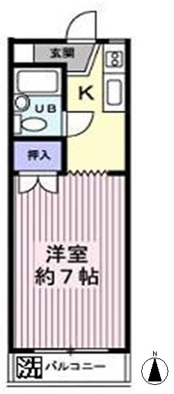 サンシティ１0402号室 間取り図