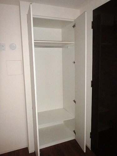 ザ・パークハウス晴海タワーズクロノレジデンス 洋室（約5.0畳）の収納棚　※2017年11月撮影の写真