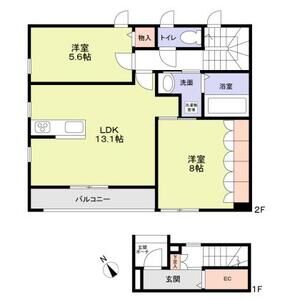 フォレスト　ルーチェ2F号室 間取