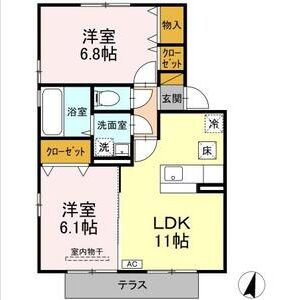 カーサ　ドマーニ101号室 間取