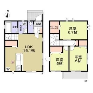 フォレストリーフ西大宮B棟1号室 間取