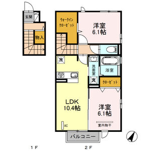ルミナステラス201号室 間取