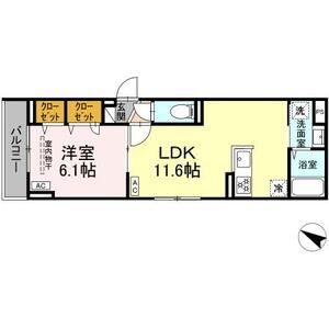 セレスティア新堀203号室 間取