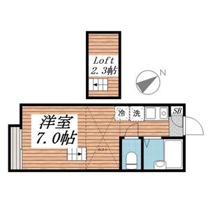 GREEN　ISLAND0202号室 間取