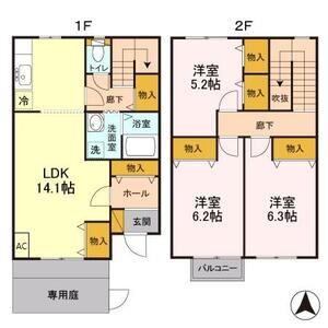 Green Heights101号室 間取
