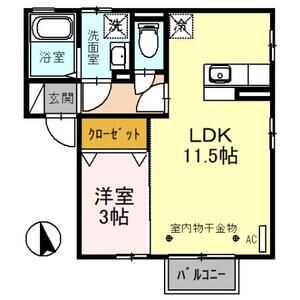 サニーコート カミヤ202号室 間取