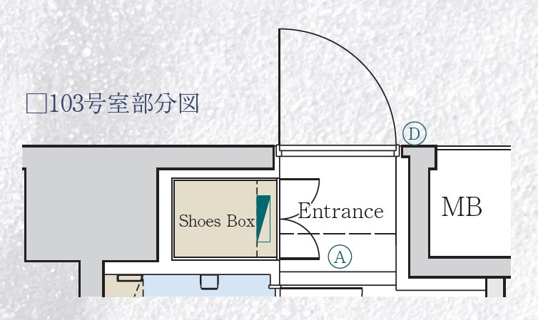 GENOVIA阪東橋Ⅱskygarden0103号室 区画図